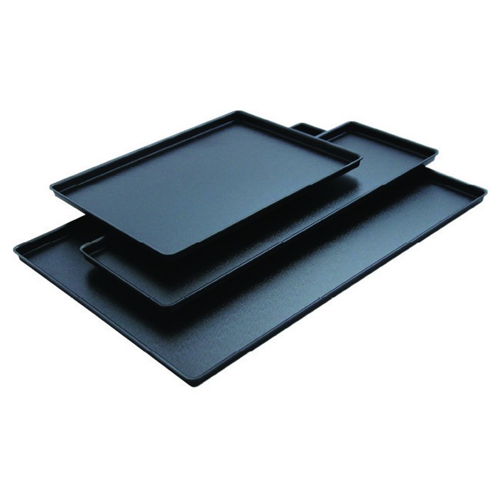 Plateau traiteur en carton double face noir or 340 x 250 mm