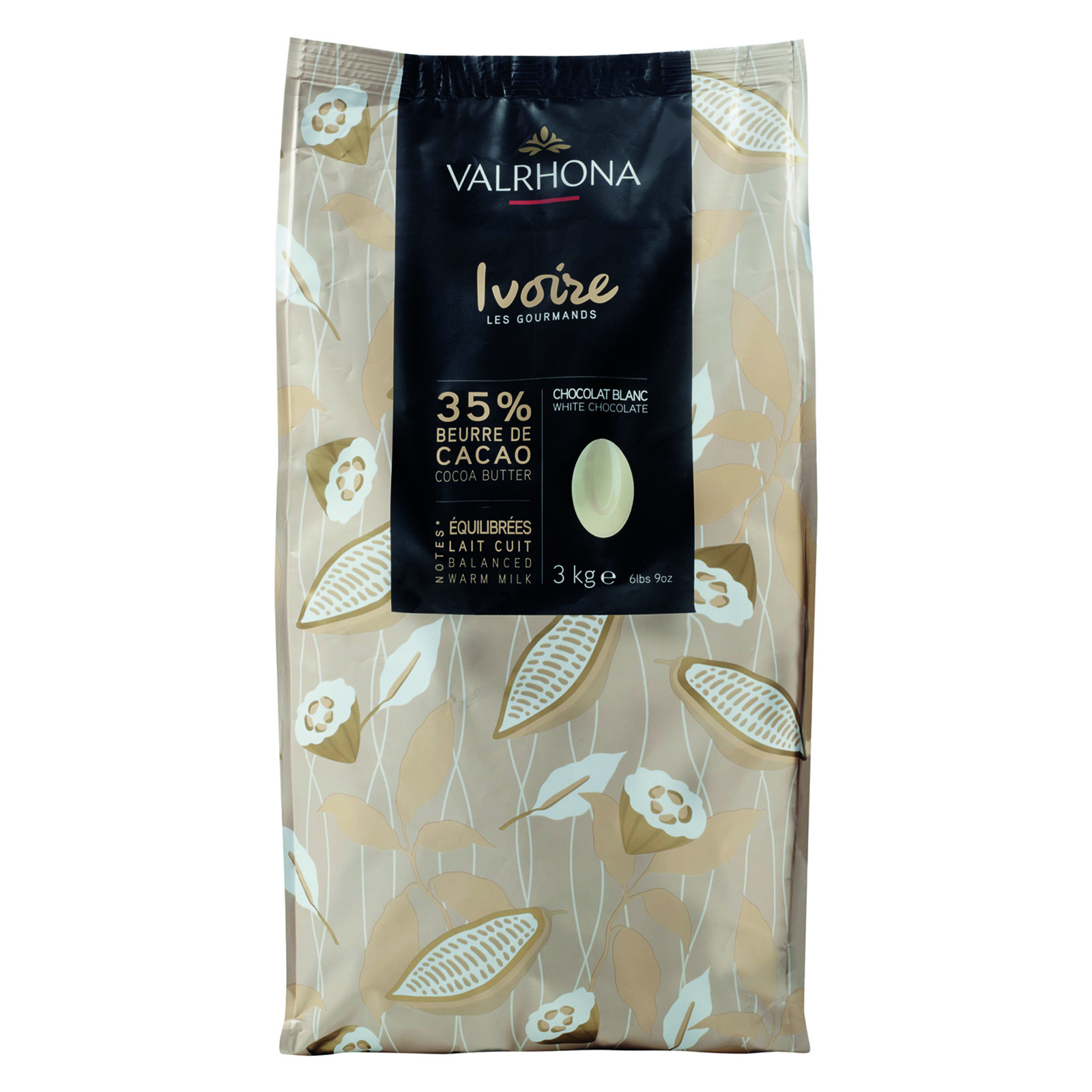 Valrhona - chocolat blanc Ivoire, 1 kg