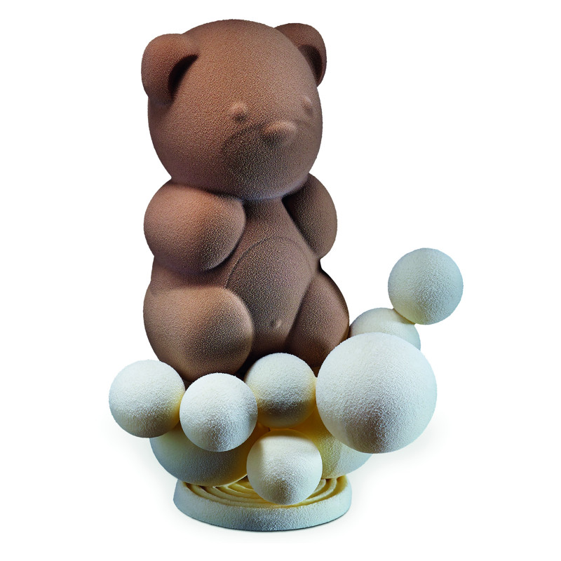 Moule à glaçons en silicone en forme d'ours en peluche 3D, gâteau au  chocolat, moule