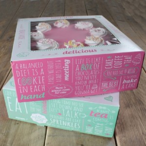 FunCakes Cake Box Quotes 21x21x9cm pk/2