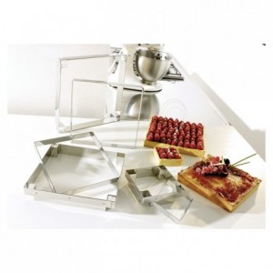 Carré à tarte inox 150 x 150 x 20 mm