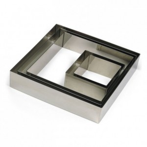 Square stainless steel H45 120x120 mm