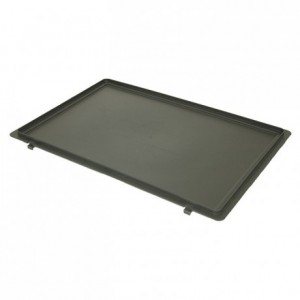 Glass carrier lid with hinge