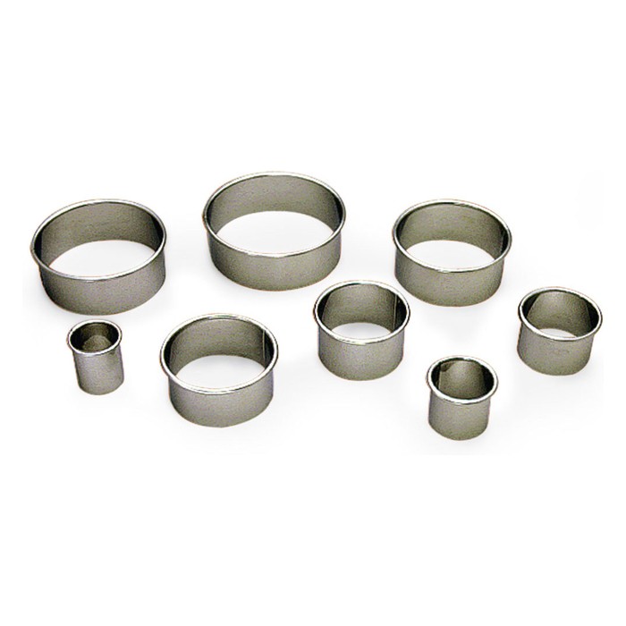 Lot de 14 Emporte-pièces Cannelés Inox Patisse