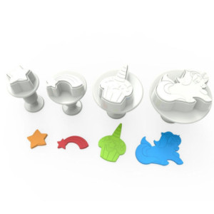 Dekofee Unicorn Plunger Cutters (Set of 4)