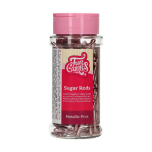 FunCakes XL Metallic Sugar Sprinkles Pink 70 g