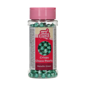 FunCakes Chocolate Crunchy Pearls Metallic Green 60 g