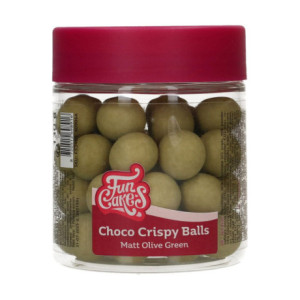 Boules croustillantes de chocolat FunCakes Matt Olive Green 130 g