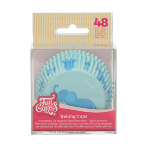 FunCakes Cupcake Baking Cups Baby Blue 48 pcs