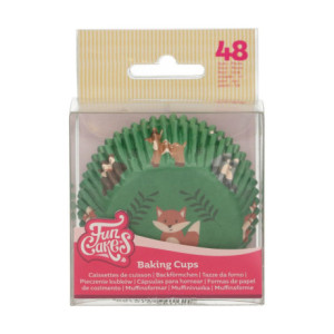 FunCakes Cupcake Baking Cups Woodland Animals 48 pcs