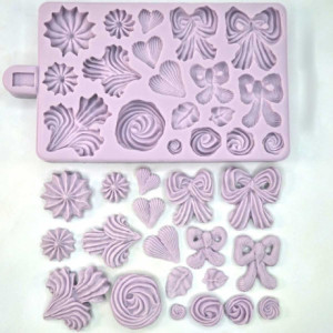 Karen Davies Lambeth Cake Accessories Silicone Mold