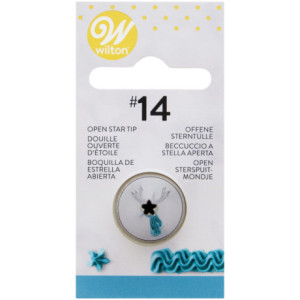 Wilton Decorating Tip 014 Open Star Carded