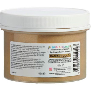 Paillettes alimentaires Sugarflair Radiant Gold, 100 g