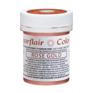 Peinture pour chocolat Sugarflair or rose 35 g