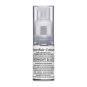 Paillettes alimentaires en spray Sugarflair Midnight Black 10 g