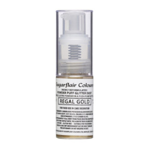 Paillettes alimentaires en spray Sugarflair Regal Gold 10 g