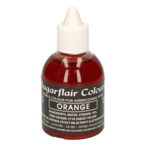 Colorant aérographe Sugarflair Orange 60 ml