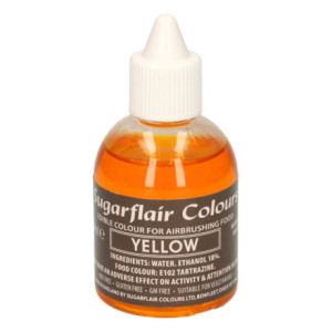 Colorant aérographe Sugarflair Jaune 60 ml