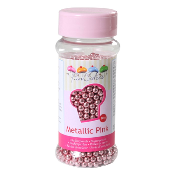 perles comestible Rose-Blanc 60g FunCakes à 3,49 €