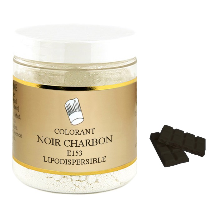 Colorant alimentaire Noir Charbon Végétal E153 5g Poudre