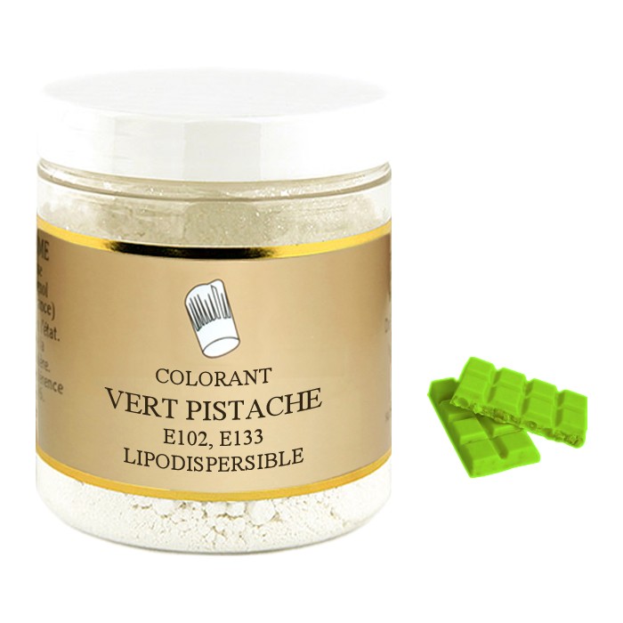 Colorant alimentaire en poudre vert pistache - lipodispersible