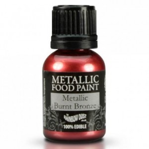 Peinture alimentaire Rainbow Dust Burnt Metallic Bronze 25 ml