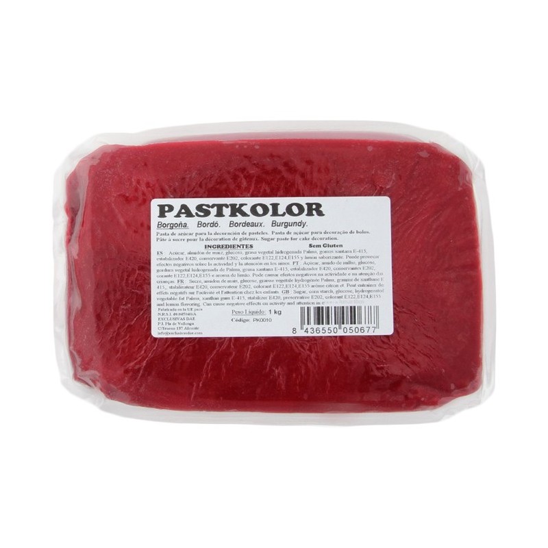 PastKolor - Pâte à sucre PastKolor bleu paon 1 kg