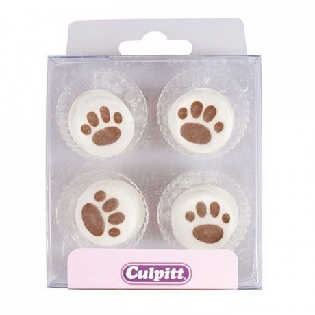 Culpitt Culpitt Sugar Decorations Pawprint Pk 12