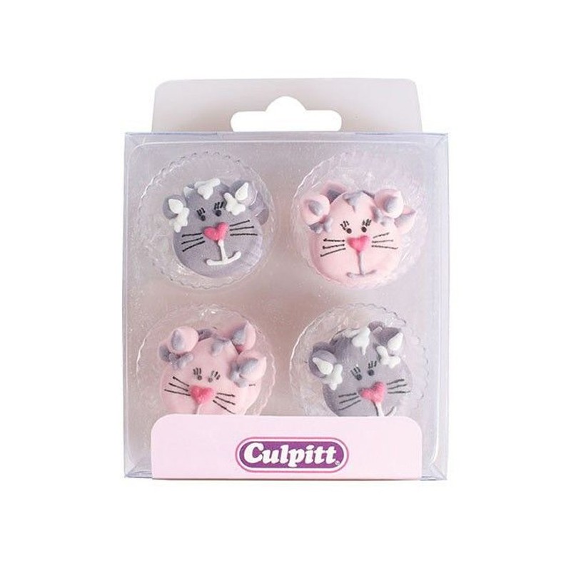 Culpitt Culpitt Sugar Decorations Cats Pk 12