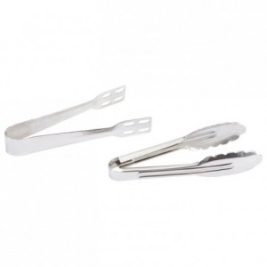 Mini oak leaf tongs stainless steel L 115 mm