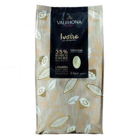 Valrhona - Ivoire 35% white chocolate Gourmet Creation beans 3 kg