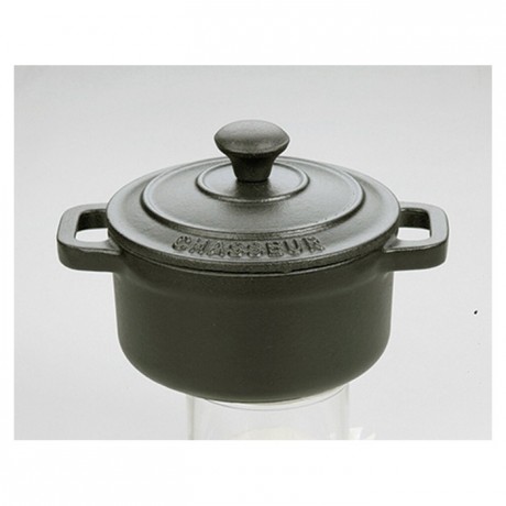 Matfer Mini round casserole dish with lid cast iron noir Le